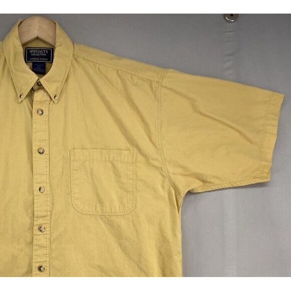 Specialty Collection Button Shirt Mens LARGE Short Sleeve Casual Dress Summer - Picture 3 of 12